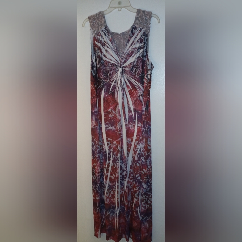 One World Print Maxi Dress 1x